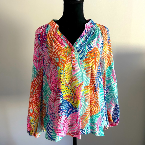 Lilly Pulitzer silk blouse - Picture 1 of 4